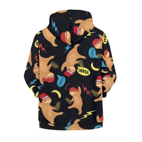 Girls Boys Zip Hooded Sweater Long Sleeve Zip Up Hoodie with Pockets Pullover Drop Shoulder Tops Sweaters & Hoodies2