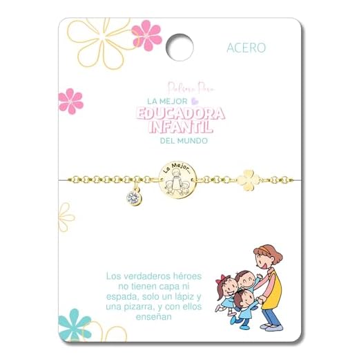 Cotigo Pulseras Profesiones Acero Inoxidable, Ideal Regalos para Mujer, Plateado y Dorado (Educadora infantil - Dorado)