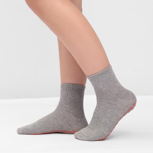 NOVAYARD 5 Pairs Non Slip Socks Non Skid Sticky Grippy Yoga Pilates Hospital Sock Men Women4