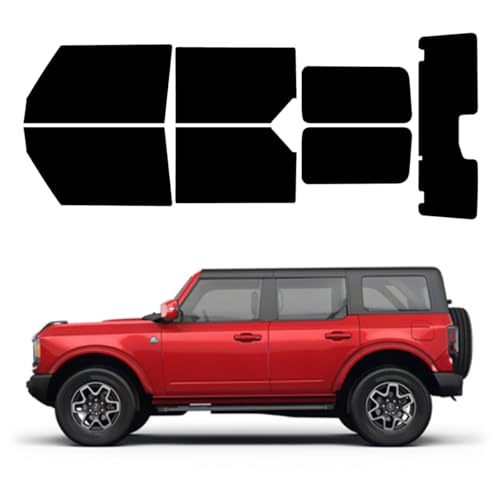 True Line Automotive Precut Car Window Tint Compatible with Ford Bronco 4 Door 2021-2023 - 20% All Side and Back Windows - Window Tint Film - Pre Cut Window Tint for Car Windows - Tint Kit
