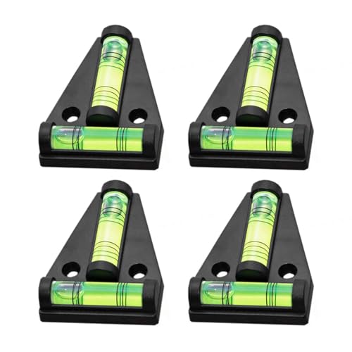 ATBUSS 4 Pièces D'Indicateur De Niveau en Forme De T, Calibrateur De Niveau Bidimensionnel, Mini Indicateur De Niveau À Bulle, Adapté Aux Camping-Cars Et Caravanes.