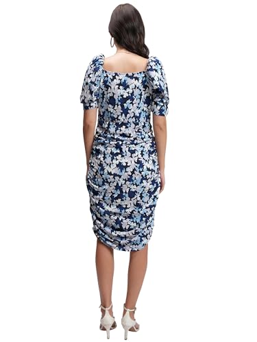 Image of Tokyo Talkies Women's Dresses for Women | Floral Print | Short Smocked Dress | Puff Sleeves | Elegant & Trendy