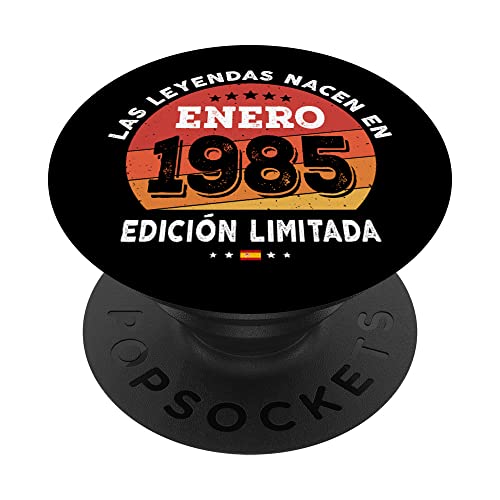 Las Leyendas nacen en Enero de 1985 - Regalo de 37 años PopSockets PopGrip Intercambiable