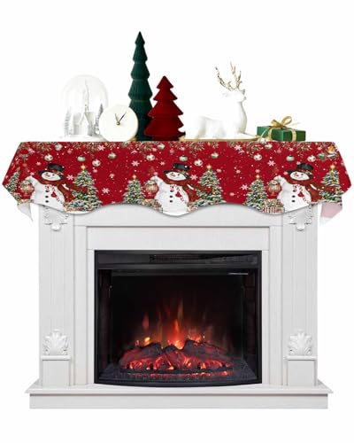 Suitable Size: A modern and elegant fireplace mantel decoration, 90 x 17 inches (229 x 43 cm), suitable for all fireplaces, and is the best choice fireplace mantel scarf for living room. Not only the excellent decor on the fireplace, but also a beaut...