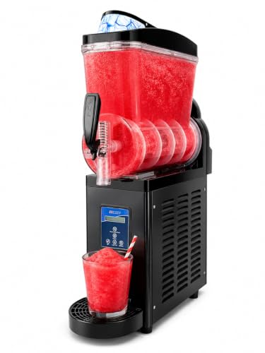 Image of Commercial Slushie Machine 4gal /15L Compact Frozen Drink Maker for Cafes, Small Businesses & Home Use, 450W, 60 Cups Stainless Steel