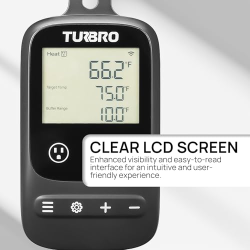Image of TURBRO Smart Temperature Controller Heating Cooling, WiFi-Enabled Thermostat with Timer and Temperature Monitoring for Home Brewing, Seedling, Greenhouse, and Reptile Terrarium, TC01 | WiFi-Enabled, Timer & Temp Monitoring, For HVAC Control