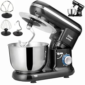 Elektrische Küchenmaschine Rührgeräte & Mixer Knetmaschine zum Backen Teigmaschine Schneebesen Rühr- & Knethaken Teigkneter Multifunktionale Rührmaschine mit Mixer Pulsfunktion 4,  Liter