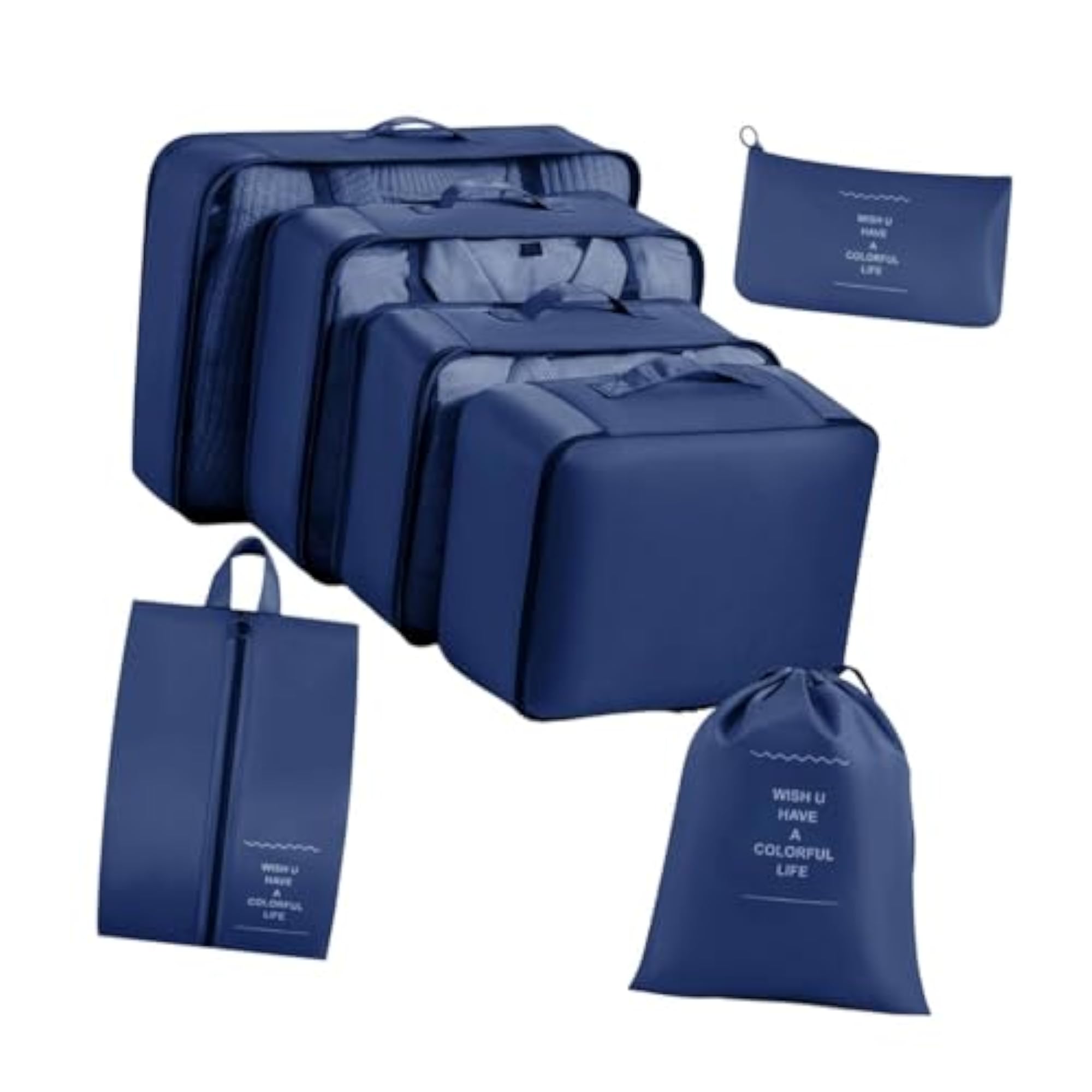 Packing Cubes for Luggage Organisers, 7 Piece Set