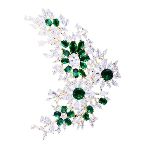 Broche zircon vert LIFKOME pour femmes accessoire décoratif