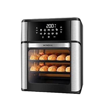 Fritadeira Air Fryer Forno Oven 12 Litros, Mondial, Preto/Inox, 2000W, 110V - AFON-12L-BI