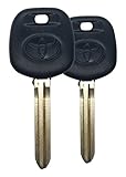 2 NEW TOYOTA REPLACEMENT UNCUT TRANSPONDER 4D CHIP CAR IGNITION KEY - WITH LOGO