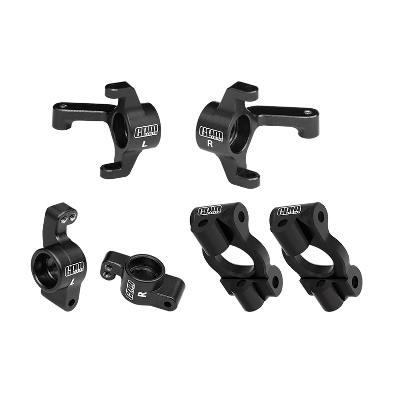 GPM 7075 Alloy Front Caster Blocks & Front Spindles & Rear Hubs for LOSI 1/24 Micro-B 2Wd Buggy Rtr-Los00007
