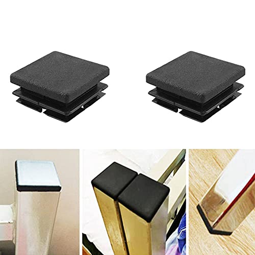 Image of ZYAMY 8pcs 1 Inch Square Plastic Plug Tubing End Cap 1 inchx1 inch Square Tubing Plug Cap for Square Tube, Black
