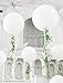5pcs Large White Balloons 36 Inch Big Round White Balloons Jumbo Balloons Giant Latex White Balloons for Wedding Birthday Baby shower Decorations