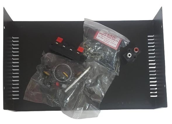 Image of CKE Cabinet for Amplifier of Mp3 /Fm Box Body Chassis only Black Colors Cabinet with All Screw Bolt with Volume Connector knob with Bass and Treble and All Fittings Etc