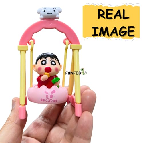 Image of FUNFOB Shinchan Action Figure Height- 10cm | Shin chan Figurine Cartoon Figures Toys for Boys & Girls PVC Multicolour | Swing - Eating