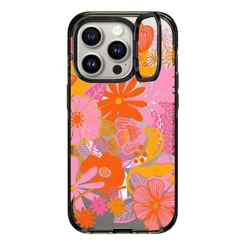 Coque iPhone 15 Pro CASETiFY anneau support compatible MagSafe floral antichoc