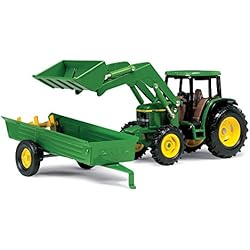 Cargador Frontal 544H John Deere TOMY ERTL John Deere 6210 Tractor con Cargador y estiércol esparcidor, 1: 32 Escala