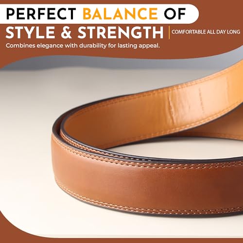 Image of Men's Vegan Leather Belt for Men, Formal /Casual,Autolock| Fit on up to 38 Inches Waist size
