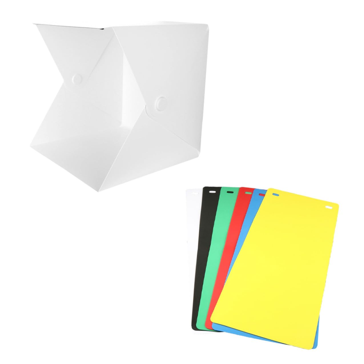 Mini Scatola Fotografica Pieghevole 30 Cm 6 Sfondi Colorati e Luce LED USB per Fotografia e Video di Prodotti, Studio Portatile Compatto per Cataloghi e Vendite Online