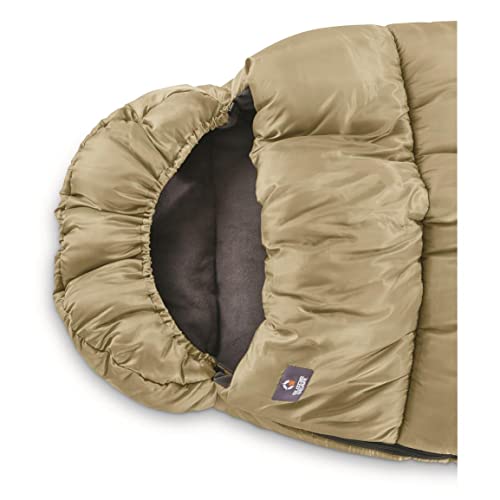 Guide Gear Bolsa de Dormir con Capucha, Forro de Felpa, 0 Grados, para Adultos y Niños, Cálida, Ligera y Portátil para Camping miniatura 4
