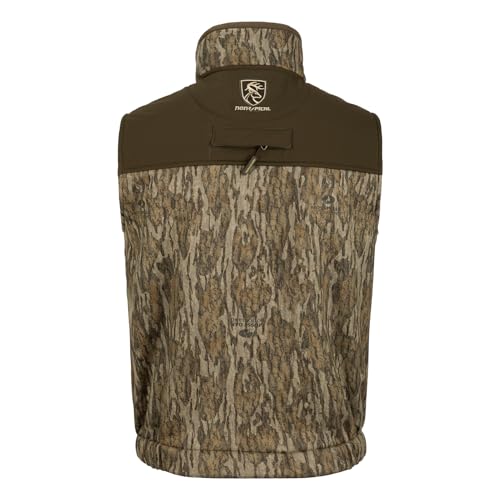 Drake Waterfowl Men's Non-Typical Standstill Heavyweight Durable Warm Fleece-Lined Outdoor Hunting Vest with Agion Active XL, Mossy Oak Bottomland, 3X-Large2