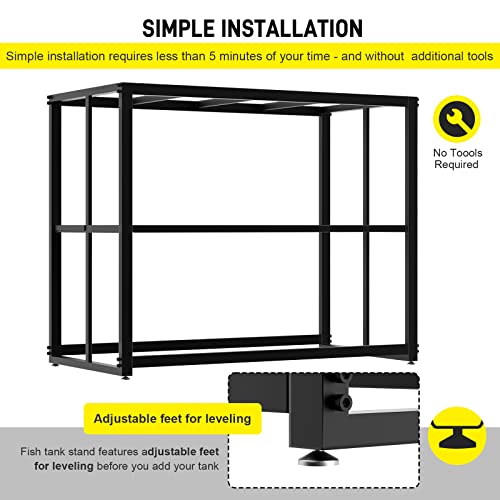 DWALE Fish Tank Stand Metal Aquarium Stand 40 Gallon Aquarium Turtle Tank 36.5" x 18.5" x 29.5" - Image 6