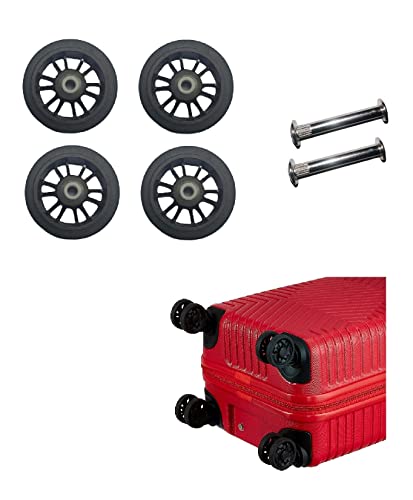 Image of Luggage Wheels Only for Replacement and Repair for VIP, Safari, Skybag, Amrican Tourister Suitcases Rubber Wheels for 8 Wheeler Luggage Parts (4 Wheel)