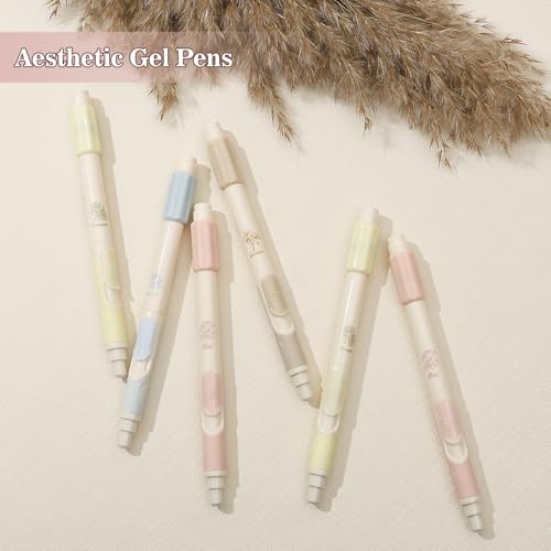 BAYTORY 8 Pcs Fidget Spinning Gel Pens 0.5mm Tinta Negra miniatura 3