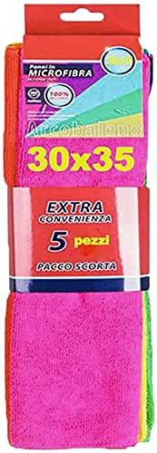NUNCAS SET PULIZIA BAGNO GLASNET 750 ML + WANNET FORTE 500 ML + WANNET EASY 500 ML + pacco 5 panni in microfibra 30x40cm