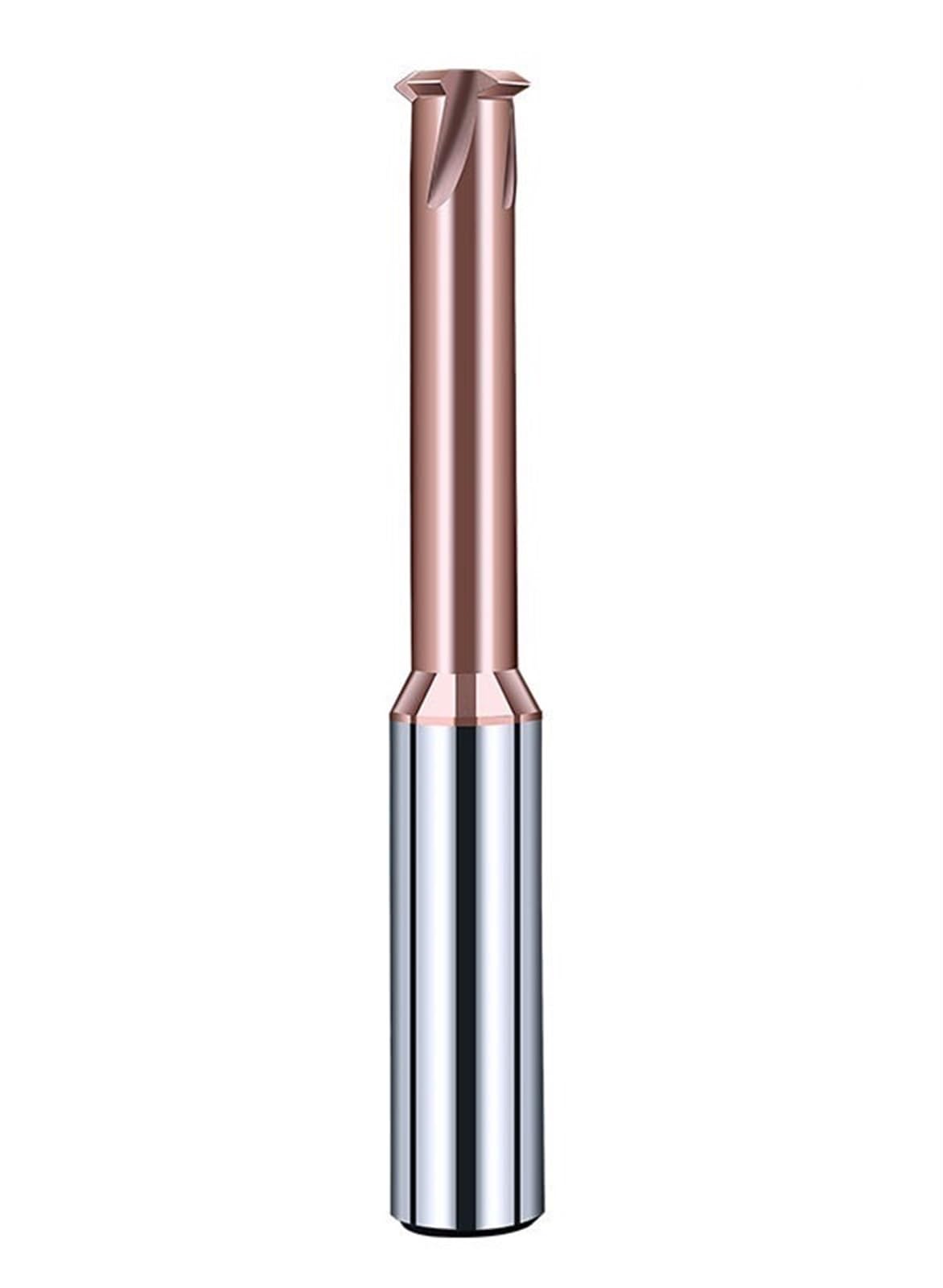 Tungsten Carbide Single Tooth Spiral Milling Cutter 3 Flutes 4 Blades CNC Tool Thread End Mill Router Bits M3 M4 M5 M6 M8 M10(M10X1.5)