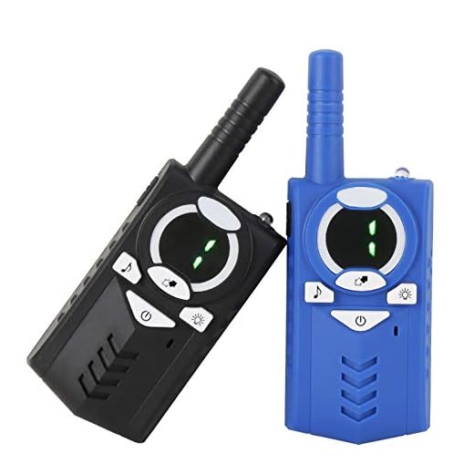 ROBOTIME 2 Walkie Talkies para niños de 3 a 12 años - 4 Millas de Alcance de Larga Distancia para Exteriores, 3 Canales Radio bidireccional con Linterna LCD para Aventuras Camping Senderismo Ciclismo