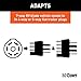 CURT 57004 LED-Compatible 7-Way RV Blade Vehicle-Side to 4-Way Flat Trailer-Side Trailer Wiring Adapter