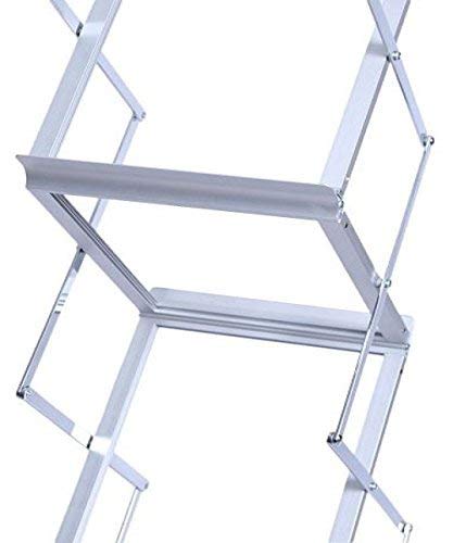 ABHA PRINT® A4 Catalogue Stand | Acrylic Aluminium Zigzag Rack for Magazine, Brochure, Leaflet, Literature | Portable Folding Display for Office 3