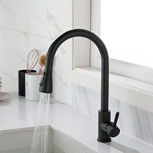 Robinet d'évier de cuisine extractible multitâche monocommande inox - 2