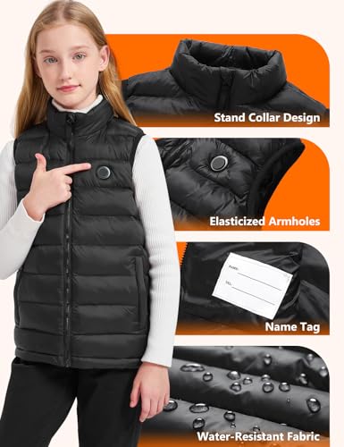 Kids Heated Vest with Battery – Electric Heating Lightweight Puffer Vest for Boys and Girls.3