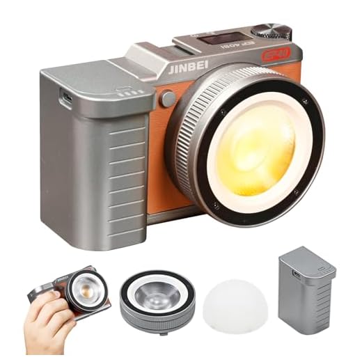 JINBEI 40 W tragbares LED-Videolicht mit integriertem 2400 mAh Akku, App-Steuerung für verstellbares Objektiv, 96+ zweifarbige COB-Beleuchtung mit kontinuierlichem Ausgang 2700K-6500K