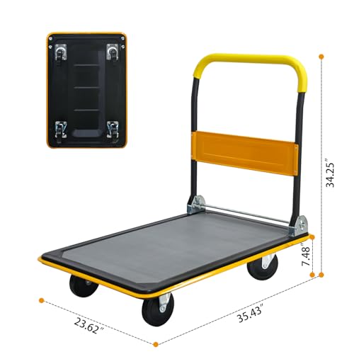 Carretilla Plegable de Plataforma 660lbs Capacidad miniatura 2