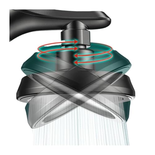 Pommeau de douche à main réglable haute pression avec coude rotatif gris