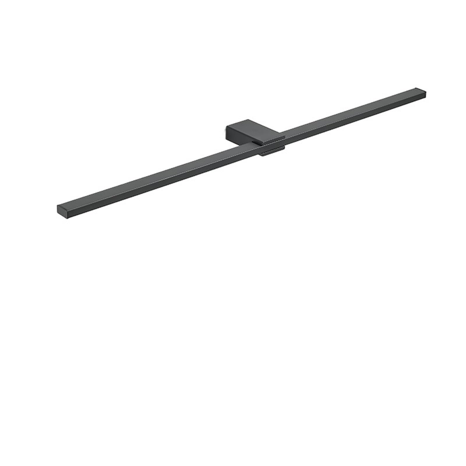 Towel Bar Towel Rack Movable Wall Mounted Bath Holder Square Bathroom Shelf Kitchen Storage Hanger Space-Saving Bar(50cm black)
