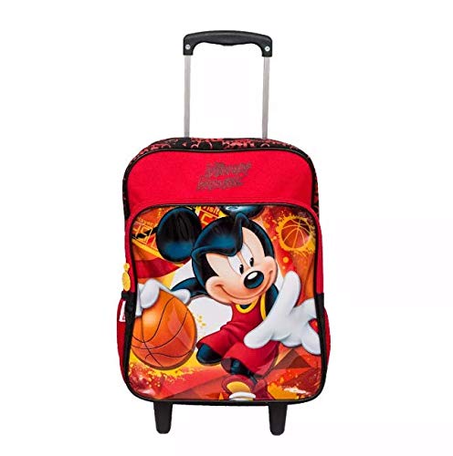 Kit Mochila Infantil Mickey Mouse Disney de Rodinhas Tam G