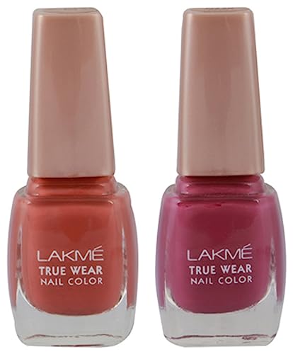 Image of Lakme True Wear Nail Color, Shade N236, 9 ml & Lakme True Wear Nail Color, Shade N237, 9 ml