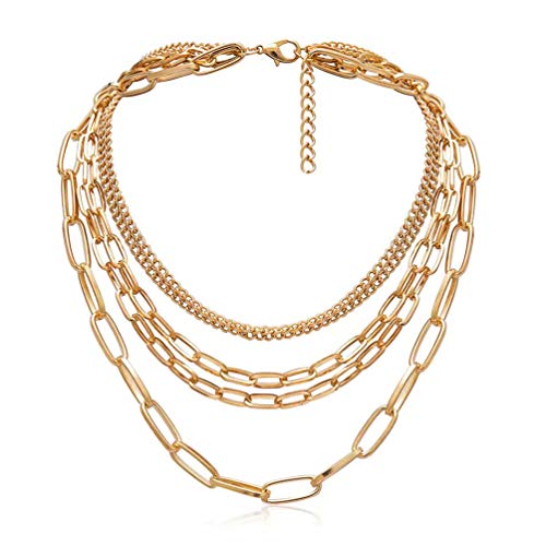 Collier plastron doré de qualité supérieure au design architectural