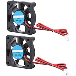Ventilador 50X50 KIMISS 50Mm X 50Mm X 10Mm Ventilador de 2 Pines 5010 12V Abs 2 Piezas Accesorio de Impresora 3D Parte DIY 5010 Ventilador de Refrigeración 2Pin 12V 4000 6500 RPM 30Db 8 14Cfm