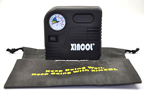 Xincol B90 12V 150Psi Cigarette Lighter Mini Car Air Compressor Portable Tire Inflator & Pump Tool For Small-Size Car Tires, Motorcycle Tires,Balls And Air Cushion Inflation With Free Bag #TOP3