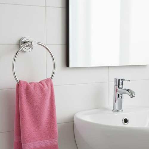 Image of Stainless Steel Towel Ring for Bathroom, Napkin Ring for Wash Basin, Towel Holder, Napkin Holder, Towel Hanger, Bathroom Aessories (Round Shape) Set-1
