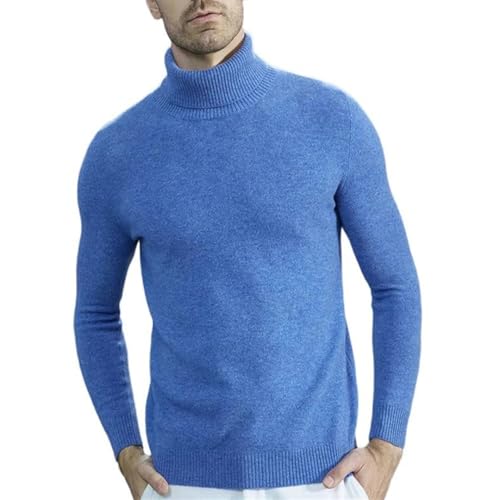 Men Winter Autumn Knitted Wool Turtleneck Long-Sleeve Thick Pullover2