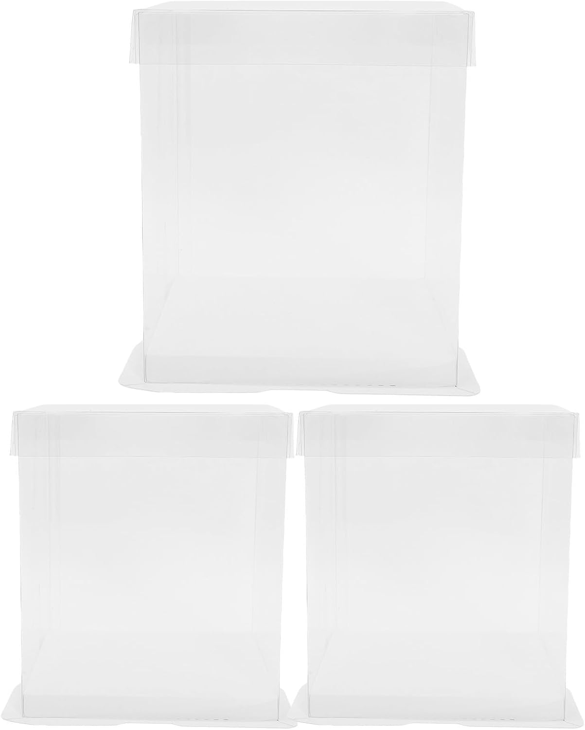 Healifty 3pcs Cake Boxes Bakery Containers for Birthday Display