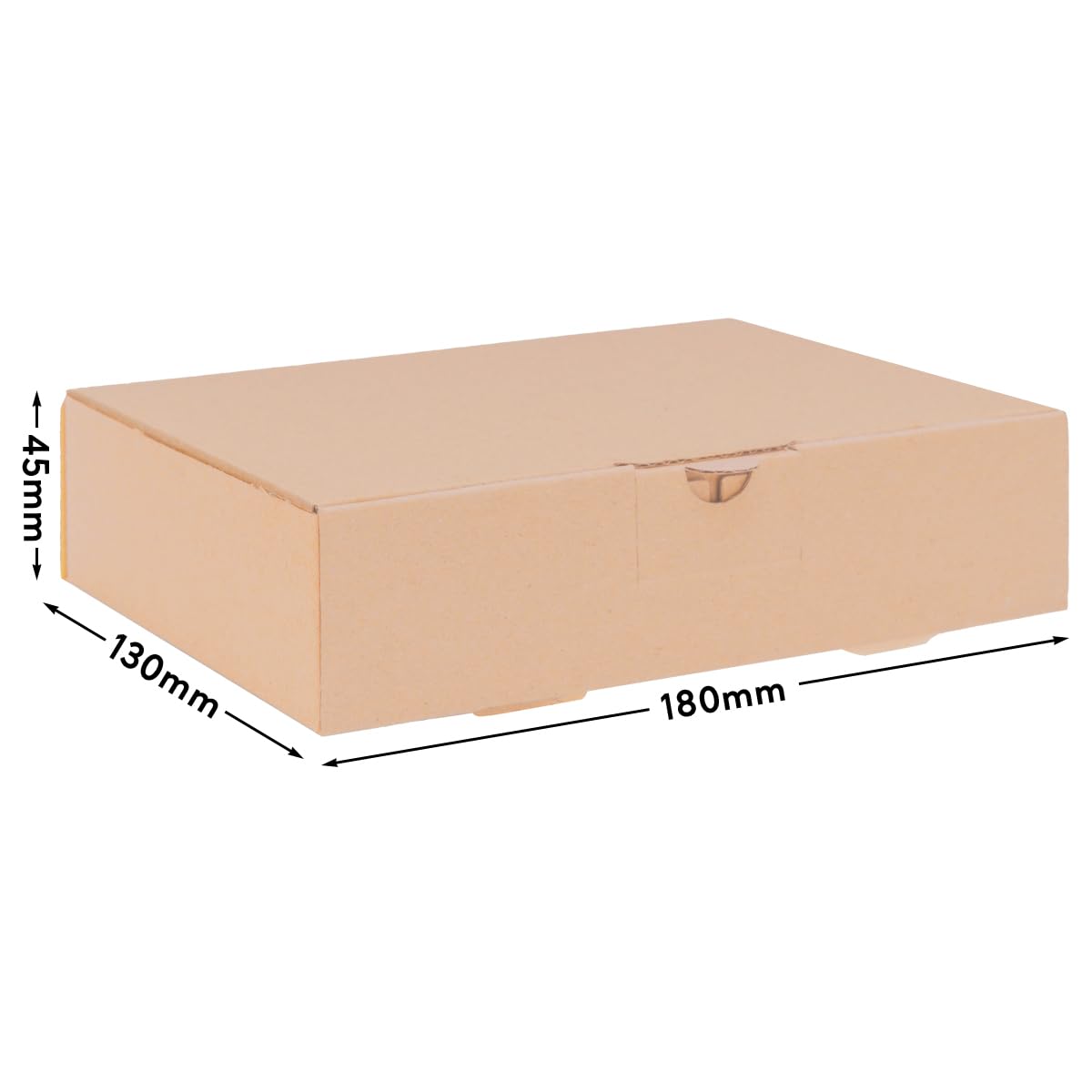 Maxibriefkartons 180 x 130 x 45 mm Braun MB-2 1-wellig Versandkartons DHL-konform