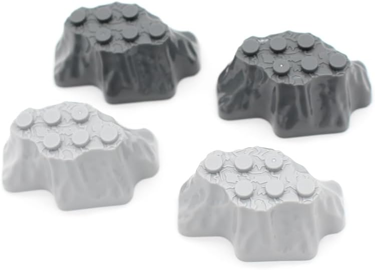Classic Building Rock Bulk, Rockery Panel 4x6 50 Piece, Compatible with Lego Parts and Pieces: (Color:Dark Gray)
